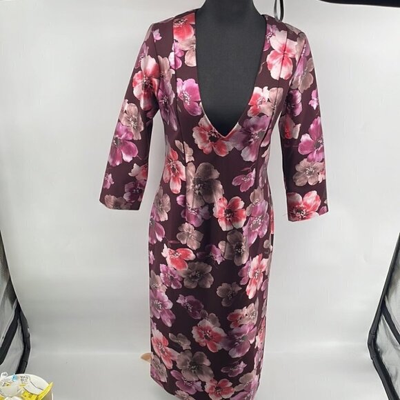 Retrolicious NWT The Lana dress floral pinks purples vintage inspired retro sz L - Picture 5 of 16